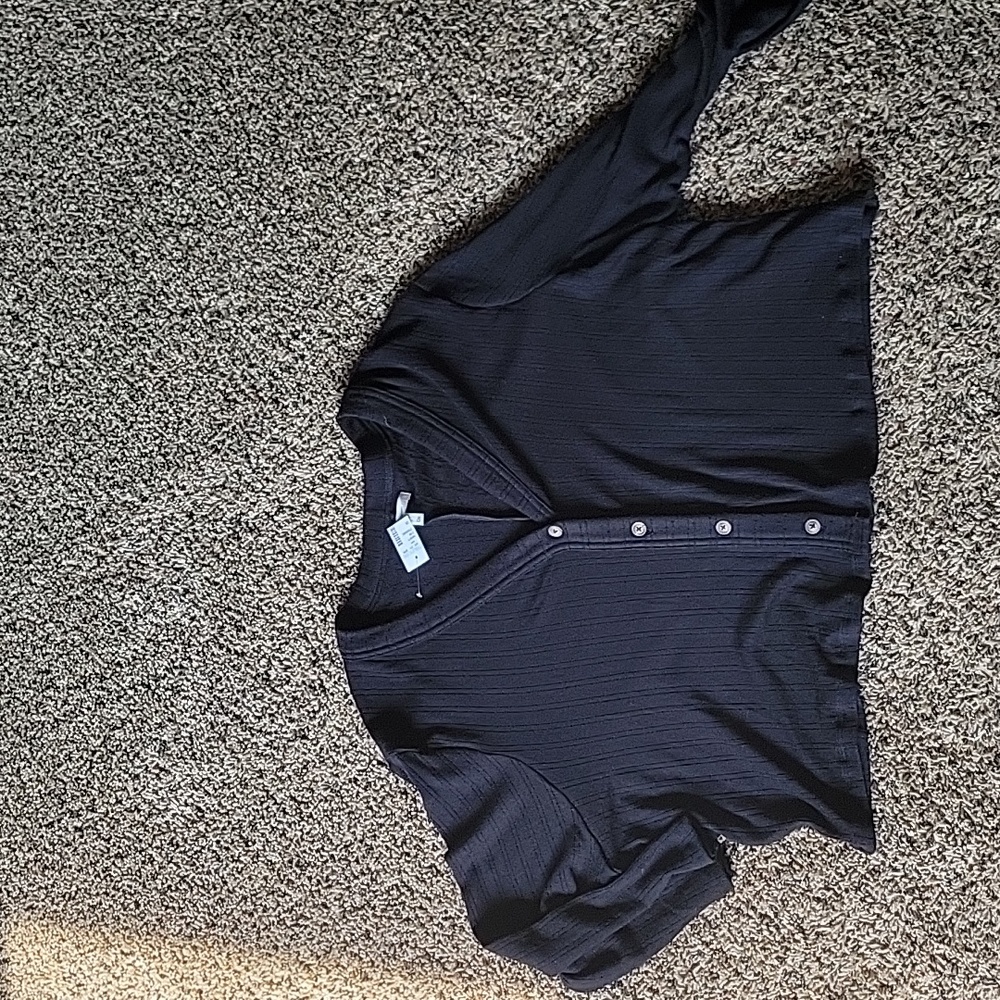 Maurices Black Cropped Sweater